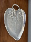 Antique Reed   Barton 1400 Art Nouveau Deco Lily Pad Leaf 20  Charger Tray