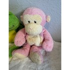 Ty Pluffies Winks Frog And Bananas Monkey Plush Set 2007 Pink Green Tylux Soft