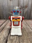 Rare White Version 1950s Battery Cragstan Mr  Robot Space Toy Yonezawa Japan     