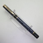 Waterman Laureat Blue Marble   Gold Rollerball Pen  needs Fresh Fill  France 