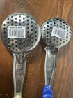Vollrath 3 Oz And 2 Oz Spoodle Utensil Cream And Blue Nylon Handle New 2 Pack
