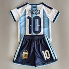Youth Kid Lionel Messi  10 Argentina Home Soccer Jersey   Short Set Sizes 14-30
