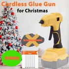Cordless Hot Melt Glue Gun W 5pcs 7 16 x5 5  Sticks For Dewalt 20v Battery