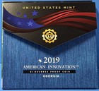 2019-s American Innovation Reverse Proof  1 Dollar Coin Georgia  19gh 