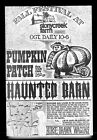 Letterpress Type Printing Block Metal Wood Halloween Pumpkin Patch Haunted Barn