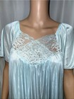 Cozee Corner Womens 3x Relaxed Silky Midi Stretch Vtg Nightgown Semi Transparent