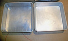 2 Vintage Wear-ever   2752 Square Aluminum Lasagna cake Pans - 8  X 8  X 2  Usa