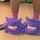 Gengar Open-toe Plush Slippers Set  One Size Fits All Cute Cartoon Socks Gift 