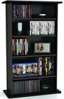 5-shelf Multimedia Storage Cabinet Organizer Movie Tower Stand Cd Dvd Adjustable