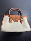 Vtg Dooney   Bourke All Weather Leather Purse  Doctor Bag Charm Rare 