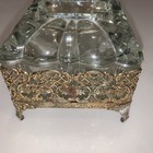 Vintage Hollywood Regency Gold-tone Filigree Vanity Trinket Box