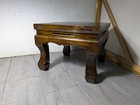 Vintage Asian Ming Style Solid Wood Small Low Kang Tea Table Stool Plant Stand