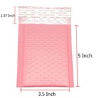 3 5x5 Inch Pink Poly Bubble Mailers Small Padded Envelopes Self-sealing Shipp   