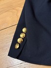 Vintage Austin Reed Blazer With Gold Buttons 43l Black 100  Wool Made In Usa