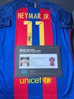 Neymar Jr  Signed Fc Barcelona Soccer Jersey Authenticated By Icons Coa