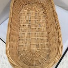 Woven Wicker Basket Home Decor Large Oval Storage Organizer Cottagecore Bread
