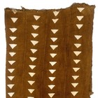 Caramel Brown Bogolan Mali Mud Cloth Arrow Design African Cotton Handmade