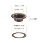 20set Grommets Eyelets Kit 12mm Copper Metal Eyelets With Washers Bronze