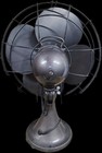 Emerson 77648-as Working Vintage Metal 4-blade Oscillating Desk Fan Brozen 16in