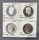 2019 P D S S Silver   Clad Proof Kennedy Half Dollar 4 Coin Lot 99 9  Silver
