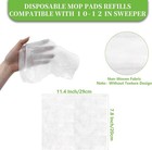 100 Count Dry Sweeping Cloths - Disposable Mop Pads Refills 100 Pcs  White 