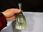 Fenton 1991 Fagca Green Opalescent Carnival Glass Bell