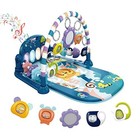 Baby Play Mat Gym With Piano  Tummy Time Activity Mat   5 Sensory Toys  Music  