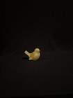 Vintage Ceramic Bird Figurine Cream Yellow Floral Design Decorative