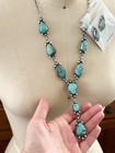 Native Turquoise Lariat Mine 8 Stone Necklace