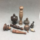 Architectural Salvage Turned Wood Finials  Knobs  Furniture Parts Pegs Lot 9