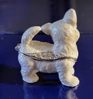 Feisty Westie Pewter Bejeweled Hinged Miniature Trinket Box Kingspoint 