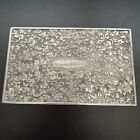 Repousse Silver Plate Jewelry Box Vanity Trinket Box Scroll Vines Filigree Vtg 