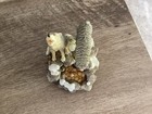 Vintage 2 Wolves Statue Howling Wolf Full Moon Figurine Sculpture 5   tall