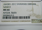 Ah301-331 Samanid Dirham Nasr Ii Ah324 Balkh Ngc Ms-66 Pop 1 Top Pop  Coin  779c
