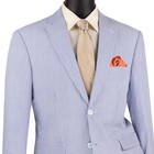 Vinci Men s Navy Blue Striped Seersucker 2 Button Modern Fit 2 Piece Suit - New