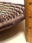 African Hausa Nigerian Basket Shallow Hand Woven Tribal Brown Tray 12 w X 3 h