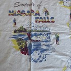 Vintage Mid-century Niagara Falls New York Canada Souvenir Tablecloth 47x47 Nice