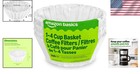Compostable 200 Count Basket Coffee Filters - Perfect For 1-4 Cup Brewers