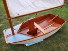 Vintage Wooden 8 Ft Pram Sailboat Show Quality