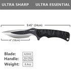 Oerla Outdoor Duty Fixed Blade Knife With Glass-filled Handle And Kydex Sheath