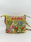 Vera Bradley Nwt Orig Zip Hipster Xbody Meadow Bouquet Green Floral Women Purse