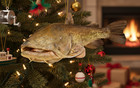 Realistic Flathead Catfish Flat Fish Ornament  Realistic Fish Christmas Decor