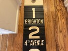Vintage Brooklyn Nyc Subway Train Cloth Roll Sign Brighton Sea Beach Advertising