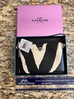 Authentic New With Tags  Coach Wristlet Wallet W  Wrist Strap  Black And White