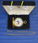 Colibri Swiss Mickey Mouse Pocket Watch Quartz Yellow Gold Box   Manual