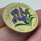 1998 Heritagefest New Ulm Minnesota Iris Flower Enamel Lapel Pin