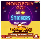 Monopoly Stickers Go 1-6 Stars   gold Stickers   Available    cheapest Price   24 7