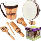Wooden Musical Instruments Set For Kids  Percussion Natural Wooden Music Kit Wit
