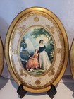 4  Solid Wood Victorian Oil Paintings With Gold Trim Each Is 7x9 Inches
