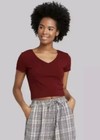 Lot Of 2 Wild Fable V-neck Cropped Tee Womens Size Lg
